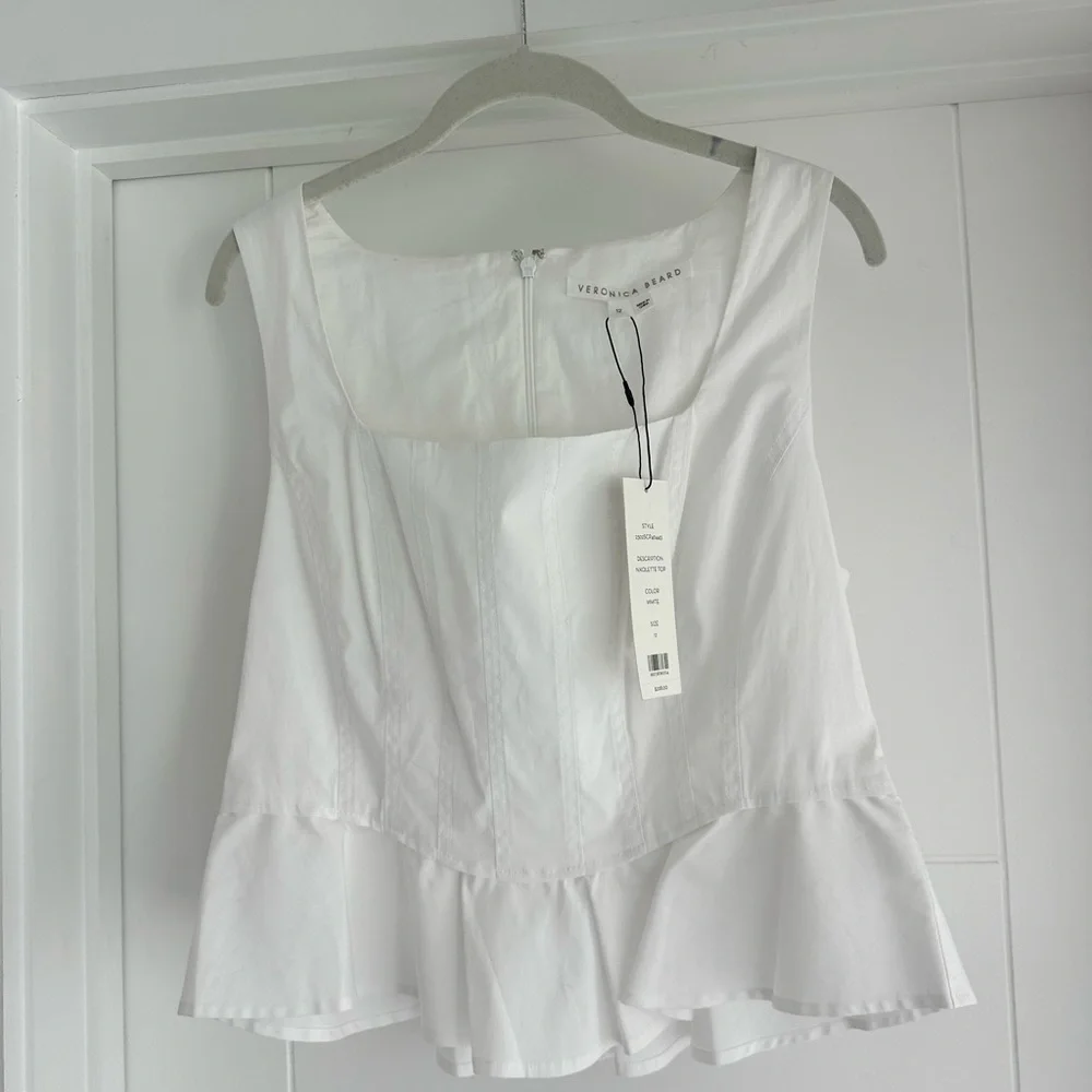 Veronica Beard Nicolette Peplum Corset Top NWT - Picture 2 of 7